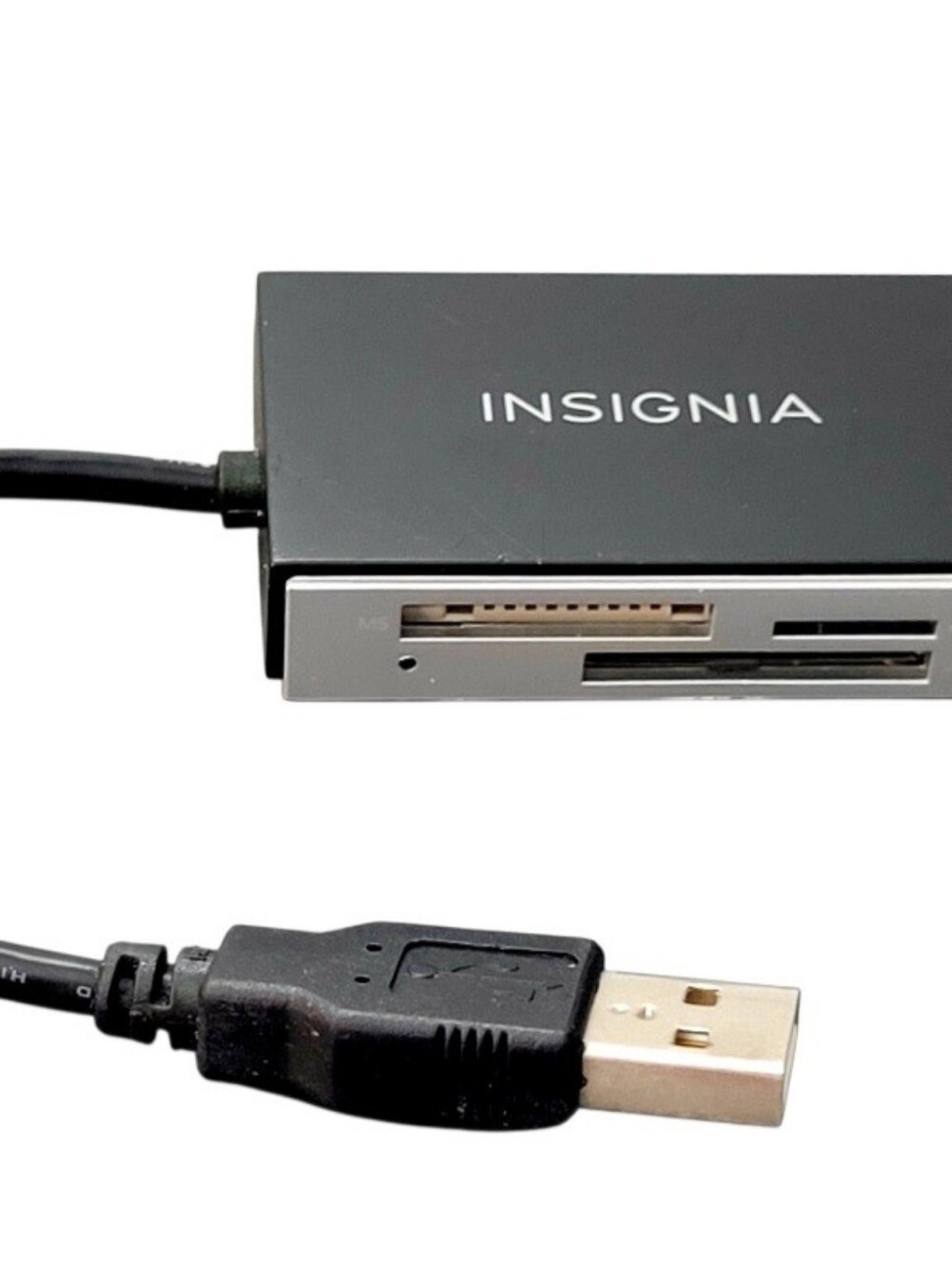 Insignia USB 2.0 Memory Card Reader With Attached USB Type-A cable Included. Th - Picture 4 of 7